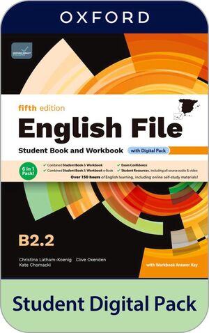 ENGLISH FILE 5TH EDITION B2.2. STUDENT'S BOOK AND WORKBOOK AND DIGITAL WITH KEY