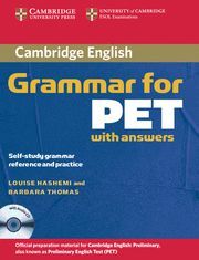 CAMBRIDGE GRAMMAR FOR PET BOOK WITH ANSWERS AND AUDIO CD