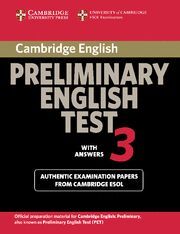 CAMBRIDGE PRELIMINARY ENGLISH TEST 3 STUDENT'S BOOK WITH ANSWERS 2ND EDITION