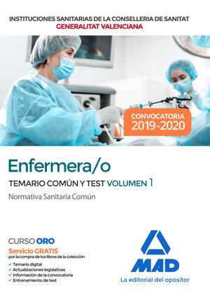 ENFERMERA/O DE INSTITUCIONES SANITARIAS DE LA CONSELLERIA DE SANITAT DE LA GENER