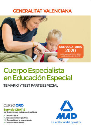 CUERPO ESPECIALISTA EN EDUCACIÓN ESPECIAL DE LA ADMINISTRACIÓN DE LA GENERALITAT