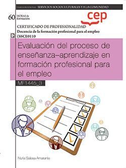 MANUAL. EVALUACIÓN DEL PROCESO DE ENSEÑANZAAPRENDIZAJE EN FORMACIÓN PROFESIONAL